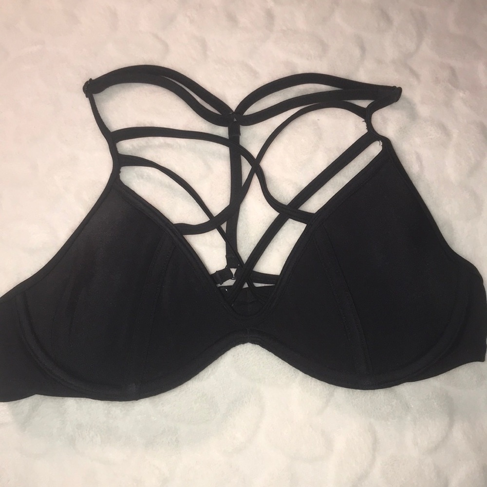 BLACK bikini top (PINK brand)